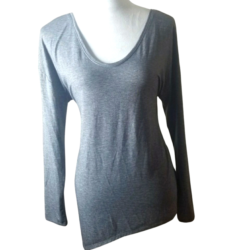 🦋Gap GapFit Breathe Heather Gray Asymetrical Hem Tunic